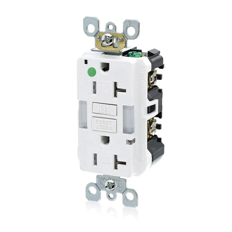 Leviton GFNL2-HGW 20 Amp 125 Volt SmartlockPro Slim Guidelight Self-Test GFCI Receptacle