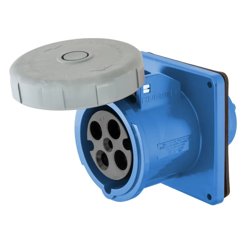 SK0479905-US20260702-105043-0 Hubbell HBL4100R9W 3ph 250V 3P4W Watertight Receptacle, Pin & Sleeve - Image 1