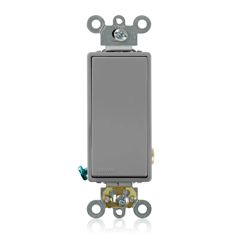SK0479988-US20260702-105043-0 Leviton 5621-2GY Single Pole 20 Amp Quiet Switch 120/277 Volt - Image 1