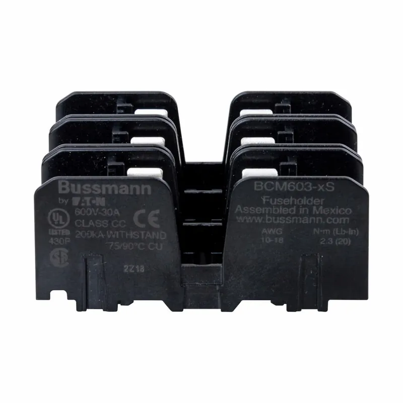 Eaton BCM603-3S BUS CC FUSE BLOCK W/SCREW - 3 POLE