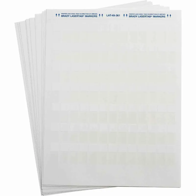 Brady LAT-49-361-1 Lbls 1.25 in H x 0.5 in W WT, CL 11/PK