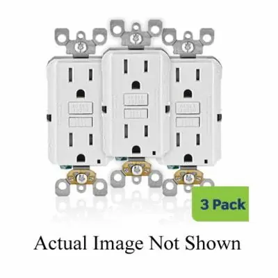 Leviton GFTR1-3I Self-Test Tamper Resistant GFCI Receptacle 120VAC 15A-125V