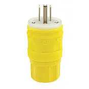 Leviton 14W34 Straight Blade Plug 277 Volt 15 Amp Industrial Grade Wetguard
