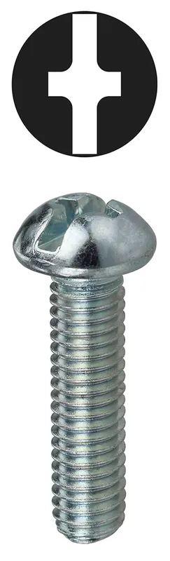 L.H. Dottie RMC14114 1/4 x 1-1/4 Inch Zinc Plated Steel Phillips/Slotted Round Head Machine Screw