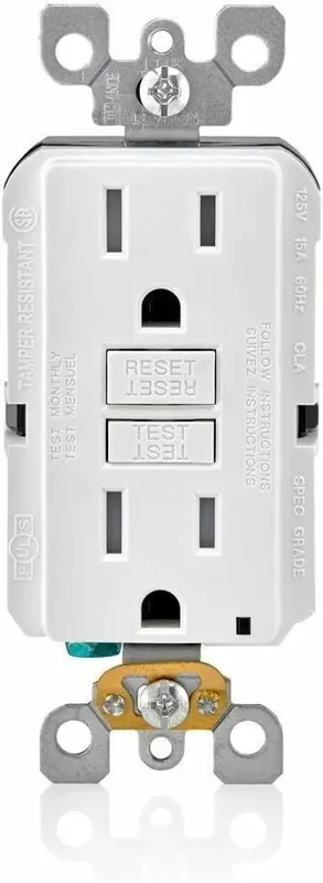 SK0480643-US20260702-105043-0 Leviton GFTR1-3W Self-Test Tamper Resistant GFCI Receptacle 15A-125V - Image 1