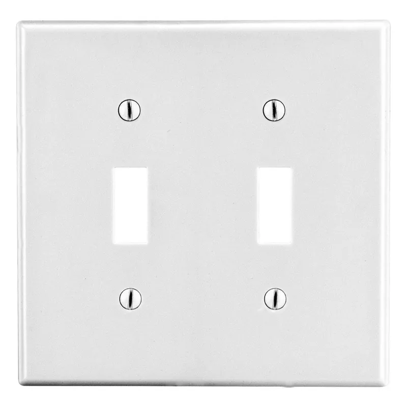 Hubbell Wiring Device-Kellems PJ2W Toggle Wallplate Mid Size White