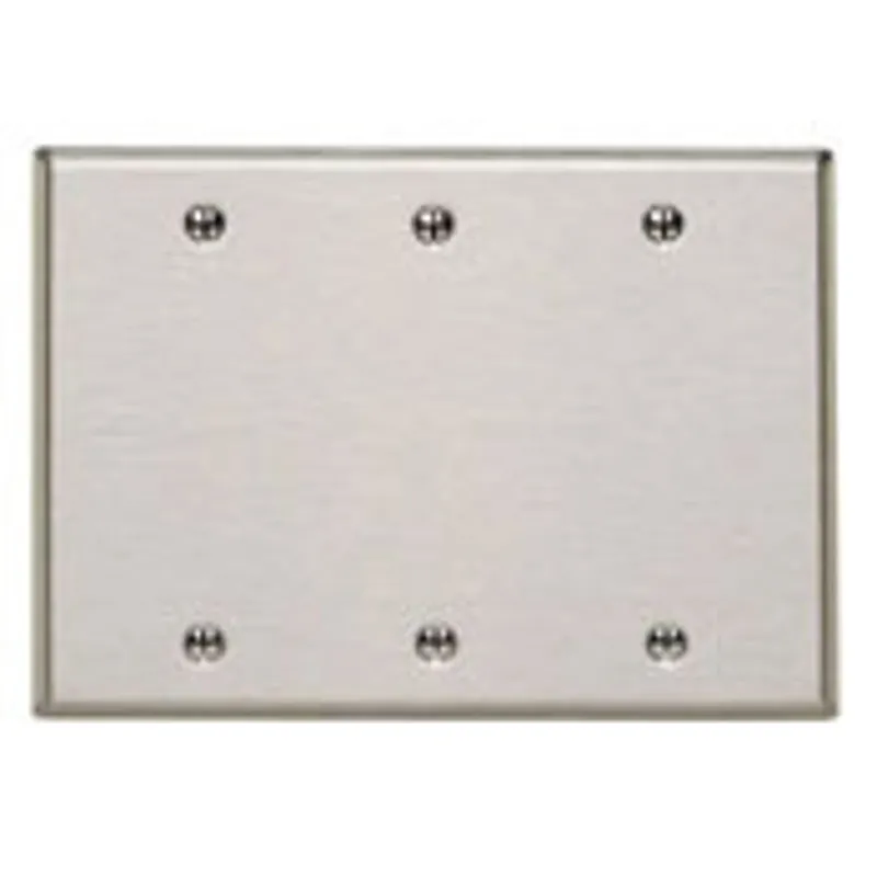 Leviton 84133-40 3-Gang No Device Blank Wallplate Oversized Box Mount Replacement MPN