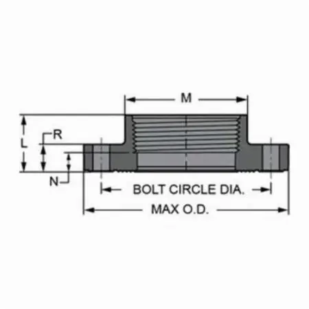 Spears 852-020C 2 CPVC ONE-PIECE FLANGE FPT CL150 150PSI