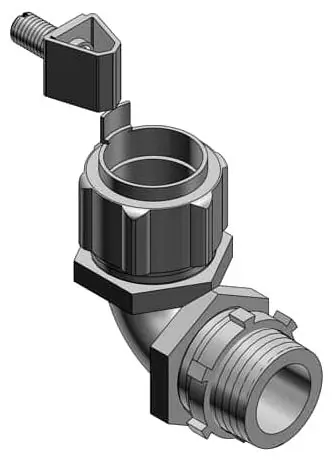 ABB 5252GR LT Conn 90D 1/2 External Bonding Non-Insulated Grounding Connector