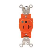 Leviton 5361-IG 20 Amp 125 Volt Narrow Body Single Receptacle Straight Blade Replacement MPN