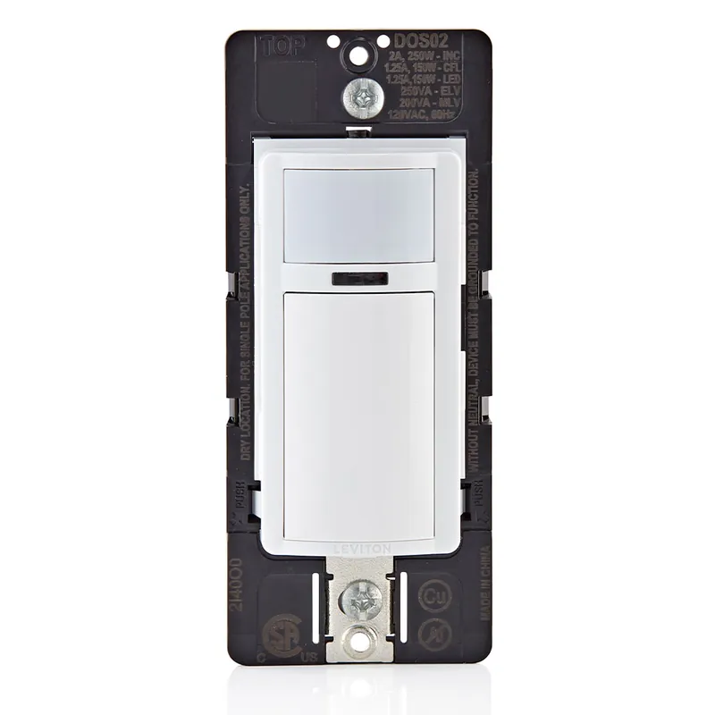 Leviton DOS02-LW WH OCC SENSOR 250WINC 150WLED 120V
