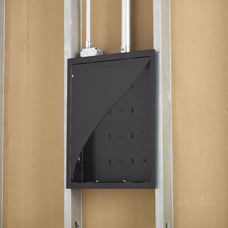Legrand WMPAC526FC In-Wall Storage Box, for A/V, Power & Data, w/ Flange & Cover, 14.25 x 14.25 x 3.9