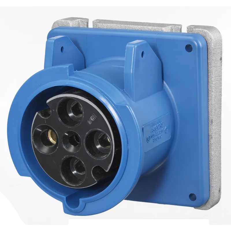 SK0481968-US20260702-105043-0 Hubbell A460R9 Heavy Duty Products, IEC Pin and Sleeve Device, Female, Receptacle, 60A 3-Phase Delta 250V AC - Image 1