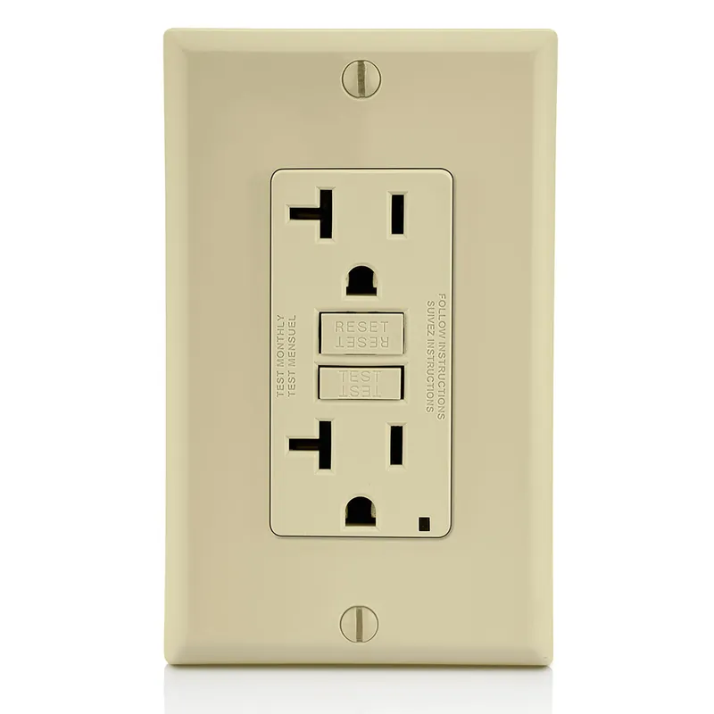 SK0482513-US20260702-105043-0 Leviton GFNT2-FI GFCI 20 Amp 125 Volt Outlet Ivory - Image 1