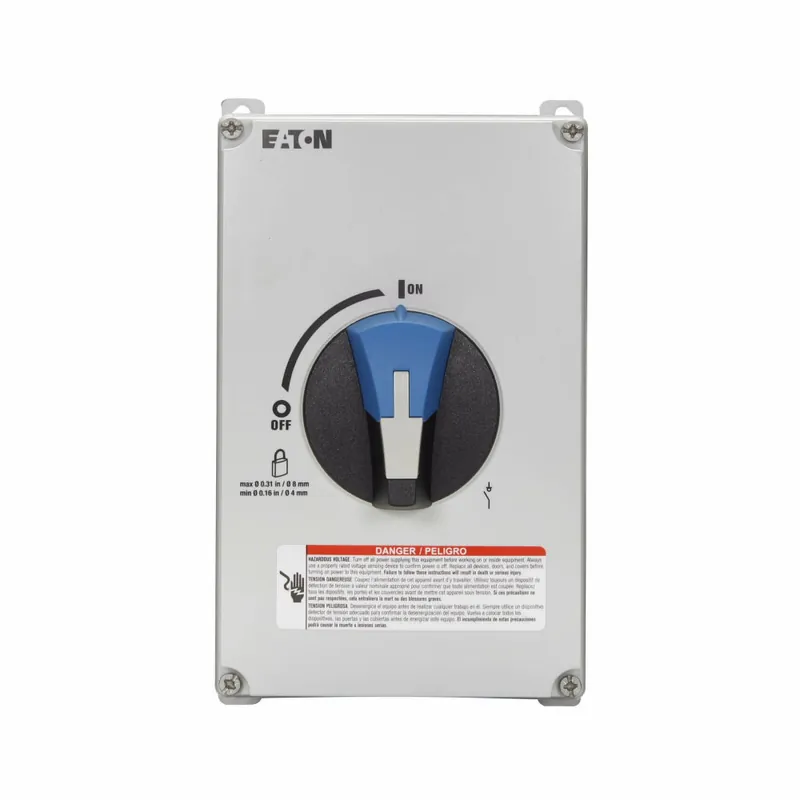 Eaton ER53060UPGB enclosed rotary disconnect switch 60 A gray cover black handle NEMA 4X