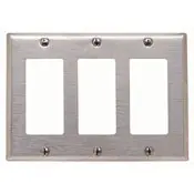 Leviton 84411-40 3-Gang Decora/GFCI Device Mount Standard Size 302 Stainless Steel