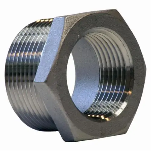 SK0482883-US20260702-105043-0 Merit Brass K614-0402 Hex Head Pipe Bushing 1/4 x 1/8 in MNPT x FNPT - Image 1