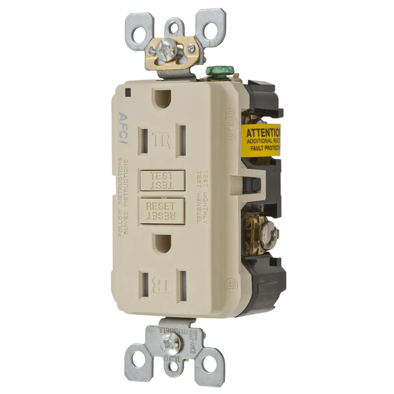 SK0482946-US20260702-105043-0 Hubbell AFR15TRI 15A Arc Fault TR Receptacle 125 VAC - Image 1