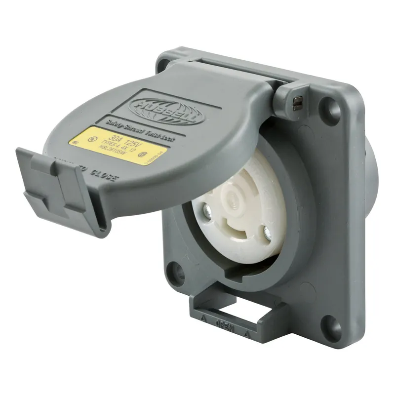 Hubbell HBL2610SW HUB 2P 3W 125V 30A Shrouded Receptacle