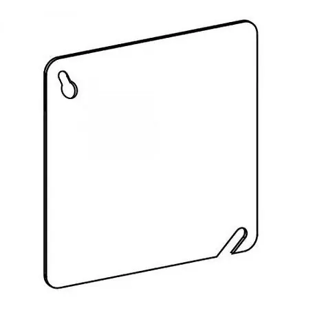 SK0483419-US20260702-105043-0 Orbit 4BC Blank Square Cover, Flat, 4 in W x 4 in D, Galvanized, 16 ga Sheet Steel - Image 1