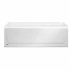 SK0483515-US20260702-105043-0 Bootz Industries 011-3393-00 Bootz Syniron 60 inch x 30 inch x 14-1/4 inch Porcelain Enameled Steel Bathtub, Left Hand Drain, White - Image 1