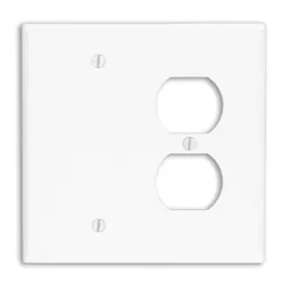Leviton 80508-W Plastic Midway 2 Gang Wall Plate Replacement