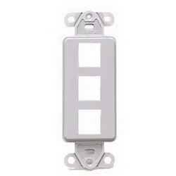 SK0483550-US20260702-105043-0 Leviton 41643-GY QuickPort Decora Insert, 3-Port, Grey - Image 1