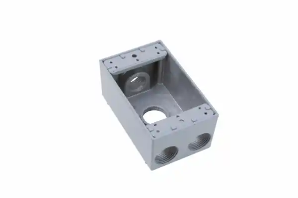 Legrand WPB34 3/4 inch 18 in Gray Die-Cast Aluminum 1-Gang 4-Hole Surface Mounting Weatherproof Box