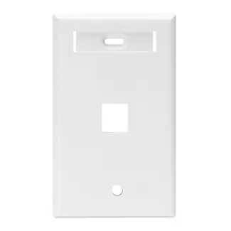 Leviton 42080-1WS Quickport Gang Socket Faceplate 1 Port Standard Size