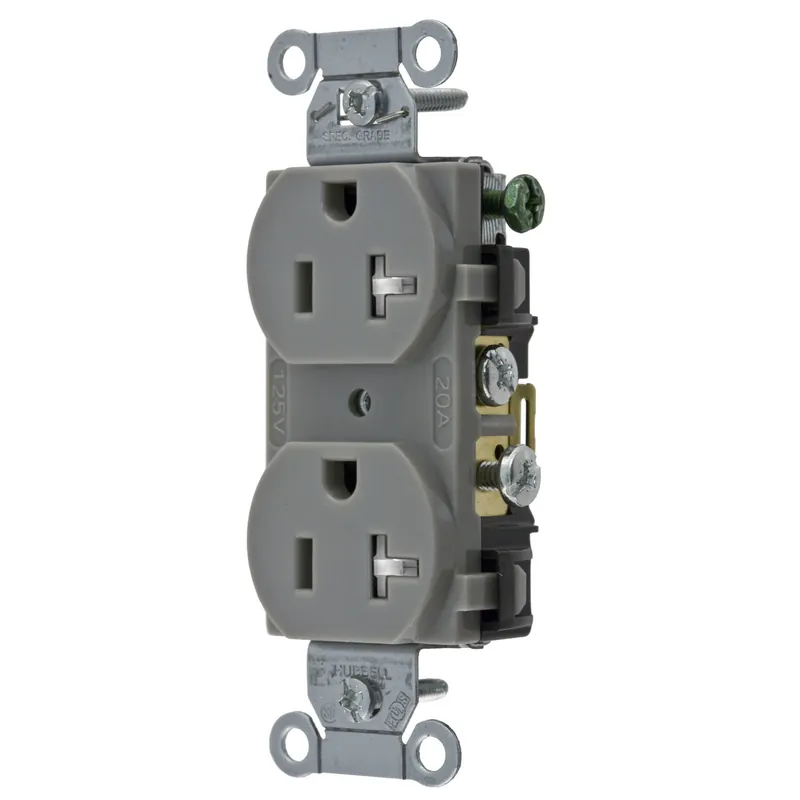 SK0483928-US20260702-105043-0 Hubbell CR20GRYTR HUBBELL TAMP RES, COM GRD, 20A 125V, 5-20R, GY 78358514428 - Image 1