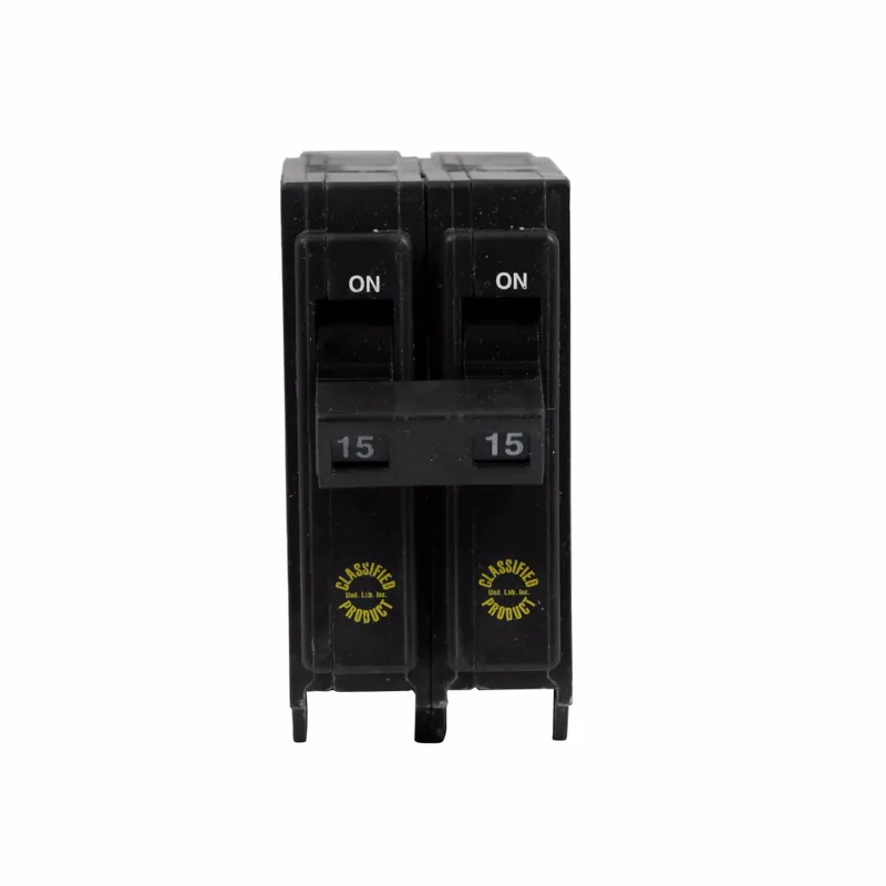 SK0483969-US20260702-105043-0 Eaton CHQ215 #14 - 8 and #14 - 10 AWG Wire Size 240 Volt 15 Amp 10 kaic 2-Pole Classified Circuit Breaker - Image 1
