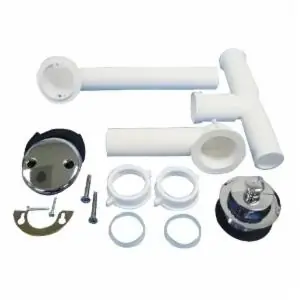 SK0484540-US20260702-105043-0 JB Products 700PVCBX Lift and Turn PVC Tubular Bath Waste Kit with Washer and Faceplate, 1-1/2 inch, Chrome Plated - Image 1