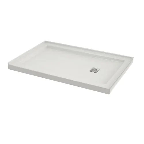 SK0484746-US20260702-105043-0 MAAX 420005-501-001-100 Maax B3Square 60 inch x 32 inch x 4 inch Acrylic Alcove Shower Base, Left Drain, White - Image 1