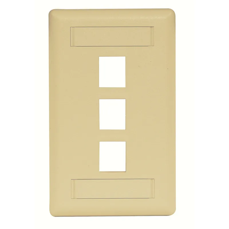 SK0484757-US20260702-105043-0 Hubbell IFP13EI HUB Plate, Wall, Flush, 1-G, 3Port, EI ctn/25 - Image 1