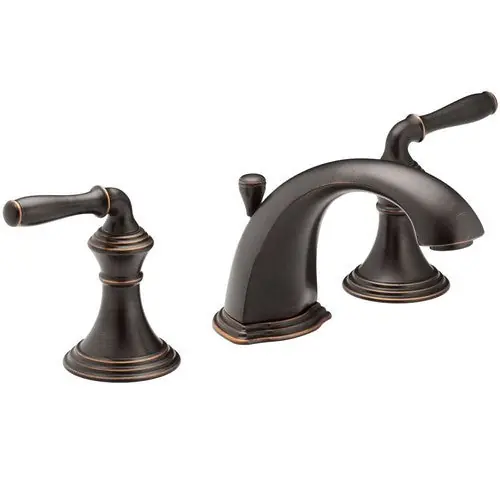 Kohler K-394-4-2BZ Devonshire Oil-Rubbed Bronze 2-Handle Widespread Bathroom Sink Faucet 1.2 gpm