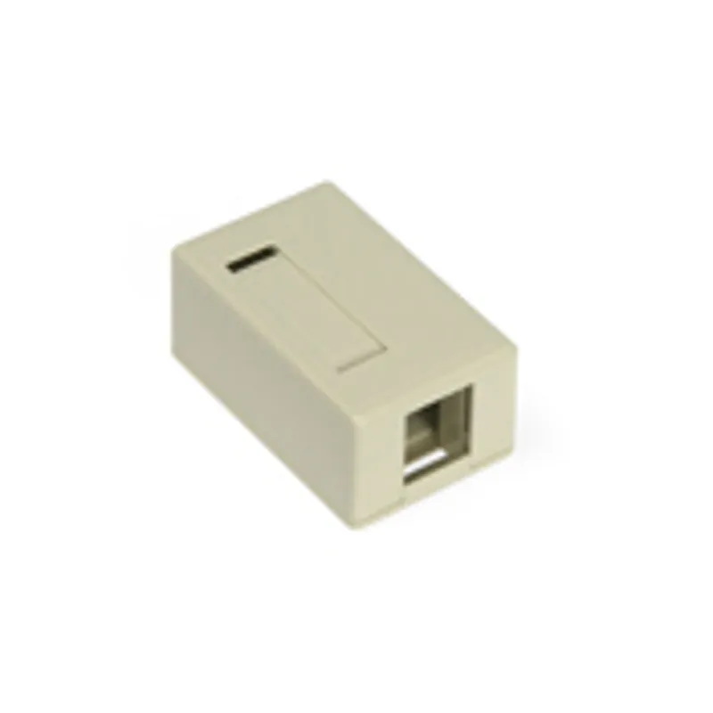 SK0484917-US20260702-105043-0 Leviton 41089-1IP Surface-Mount QuickPort Box, Plenum Rated, 1-Port, White - Image 1