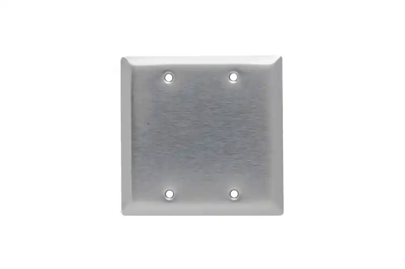 SK0484942-US20260702-105043-0 Pass & Seymour SL23 Smooth Metal Wall Plate, 2Gang Blank, Box Mounted, Replacement MPN: SL23 - Image 1