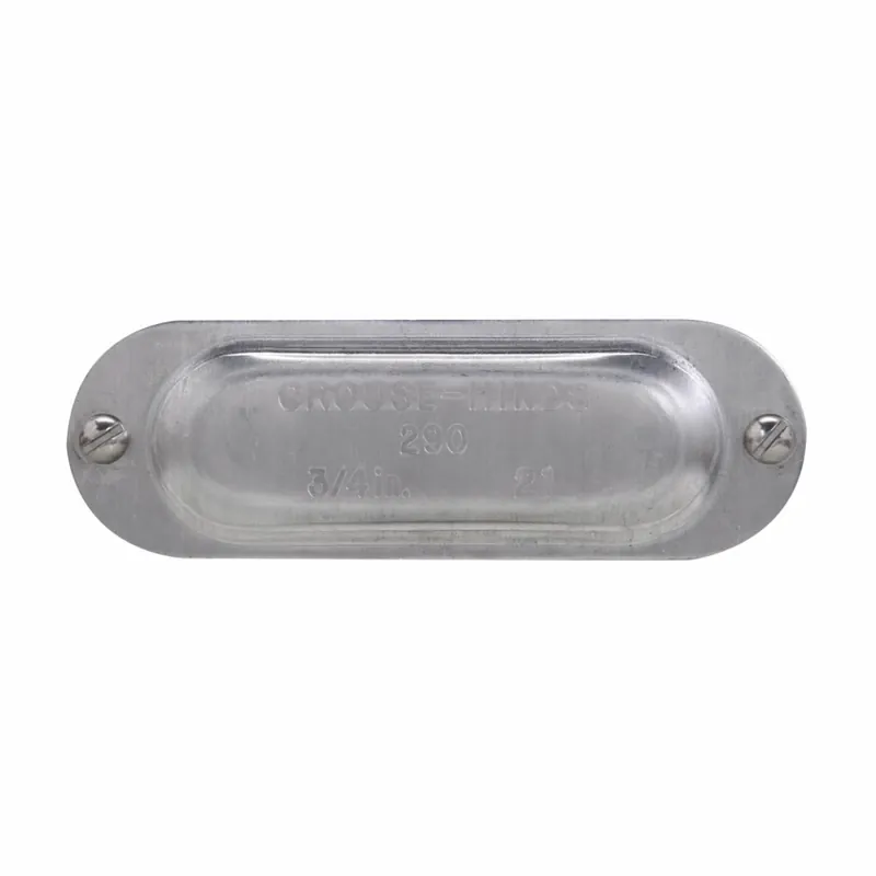 Eaton 490 Crouse-Hinds series Condulet Mark 9 Cover, Sheet Aluminum, 1-1/4