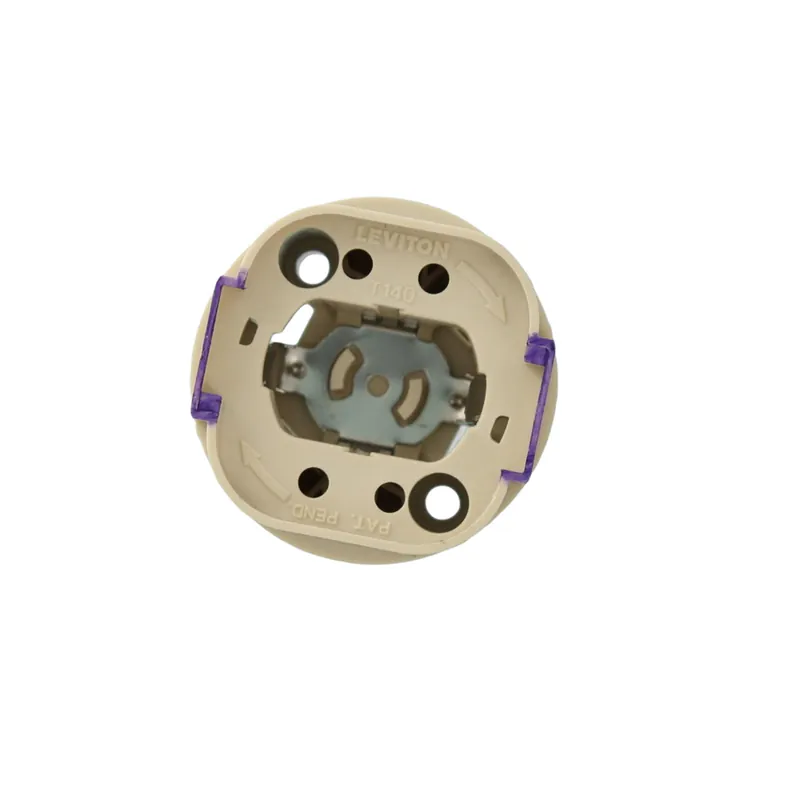 Leviton 26800-4A8 Twist-in Socket for G24q and GX24q Lamp Bases, 4-Pin, 120 W, 600 V