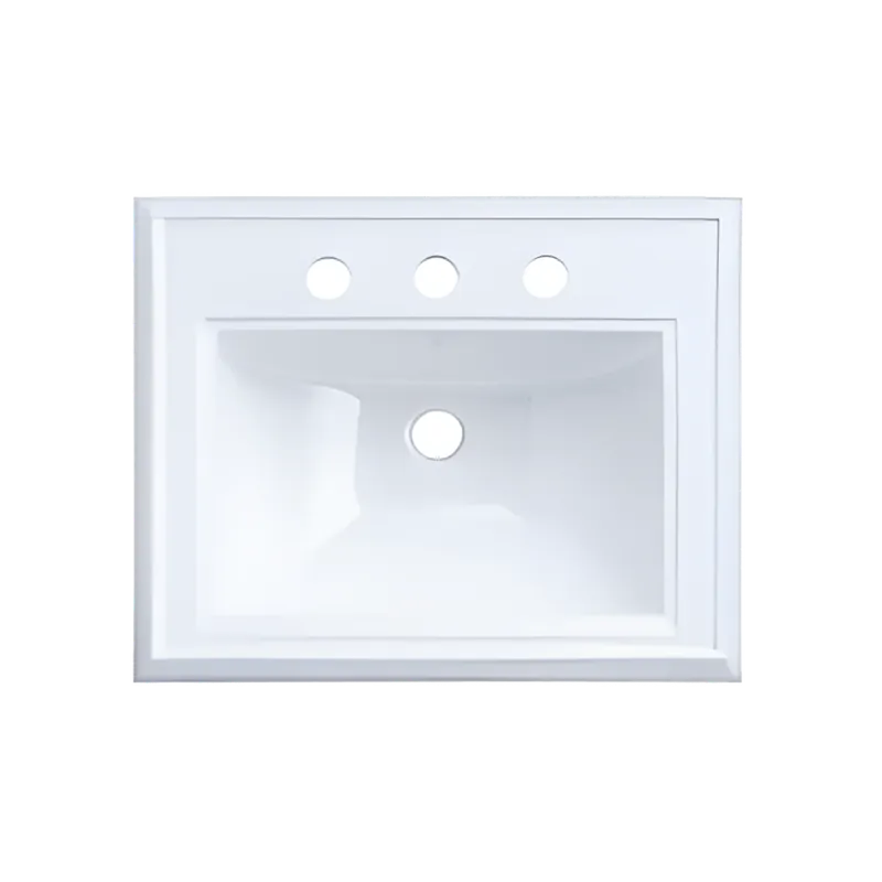 Kohler K-2241-8-0 Kohler Memoirs Classic Vitreous China 3-Hole Single-Bowl Widespread Rectangular Drop-In Bathroom Sink