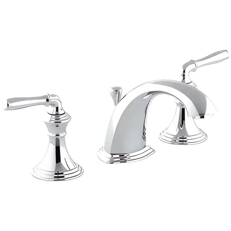 Kohler K-394-4-CP Devonshire 2-Handle Low Arc Widespread Bathroom Sink Faucet 1.2 gpm at 60 psi