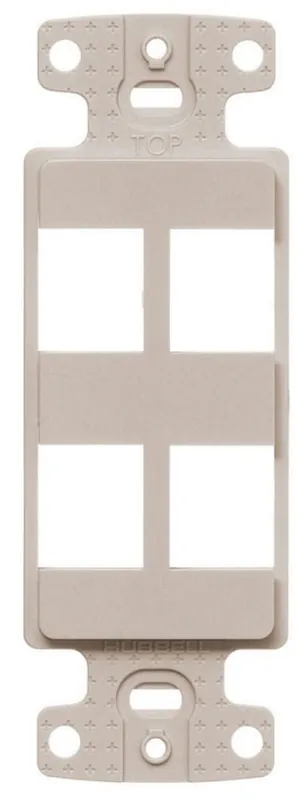 SK0485792-US20260702-105043-0 Hubbell NS614LA Wiring NS614LA Plate Decorator Keystone Frame 4port LA - Image 1