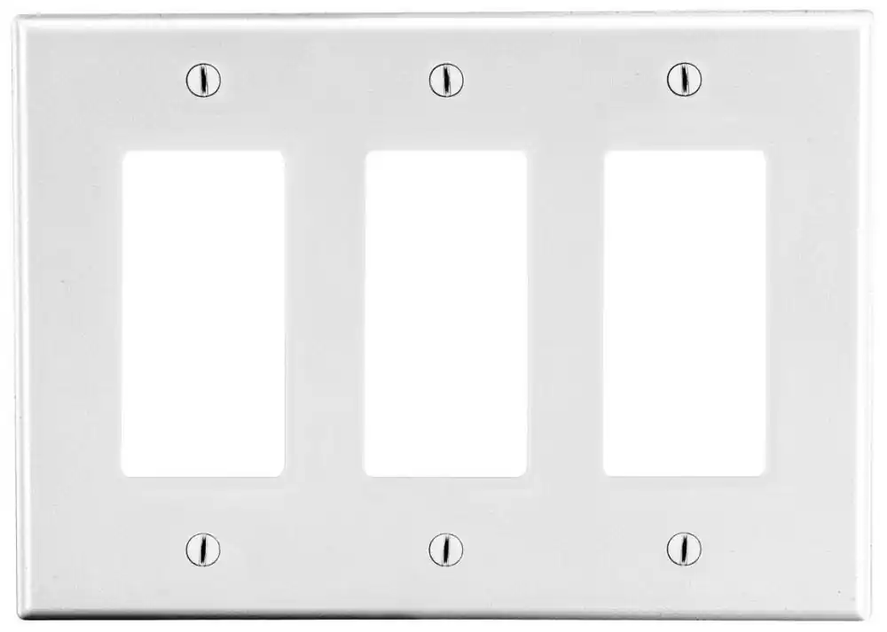 SK0485959-US20260702-105043-0 Hubbell P263W Wallplate, 3-G, 3 Gangs - Image 1