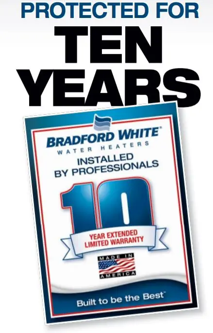 Bradford White 415-53337-01 Level 1- 10 Year Warranty Upgrade Kit