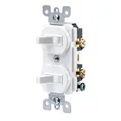 Leviton 5224-2T 1-Pole Combination Stacked Toggle Switches Device 20 A 125 VAC