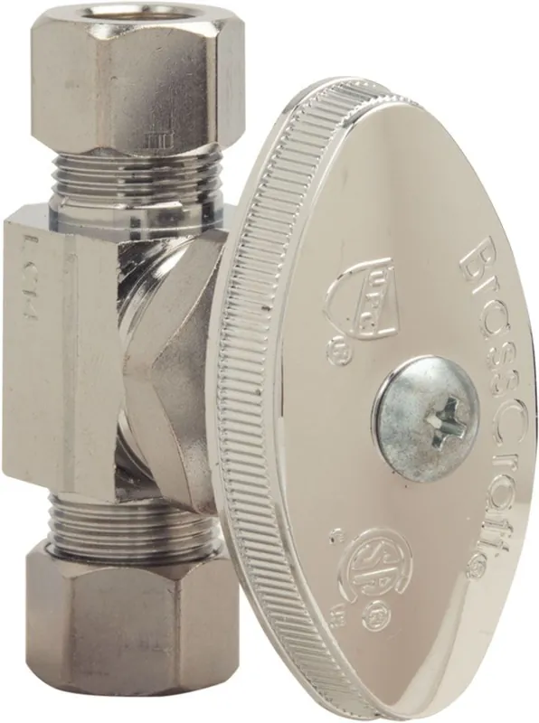 BrassCraft OCR11X-C Multi-Turn Straight Stop Valve 1/4 x 3/8 Inch