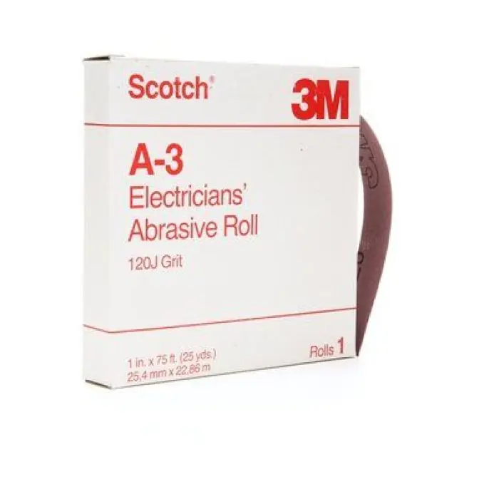 3M A-3 Electrician Abrasive Roll 25 Yd x 1 In 120 Grit