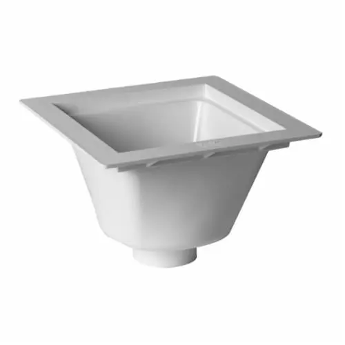SK0486531-US20260702-105043-0 Oatey 42721 Floor Sink, Square, 12 inch W x 12 inch D, PVC, White - Image 1