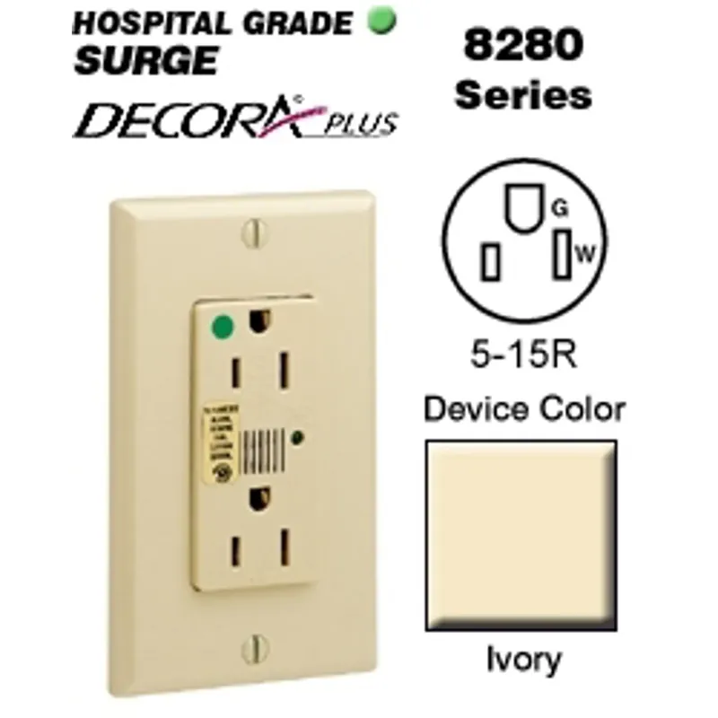 SK0486607-US20260702-105043-0 Leviton 8280-I 15 Amp 125 Volt NEMA 5-15R Receptacle - Image 1