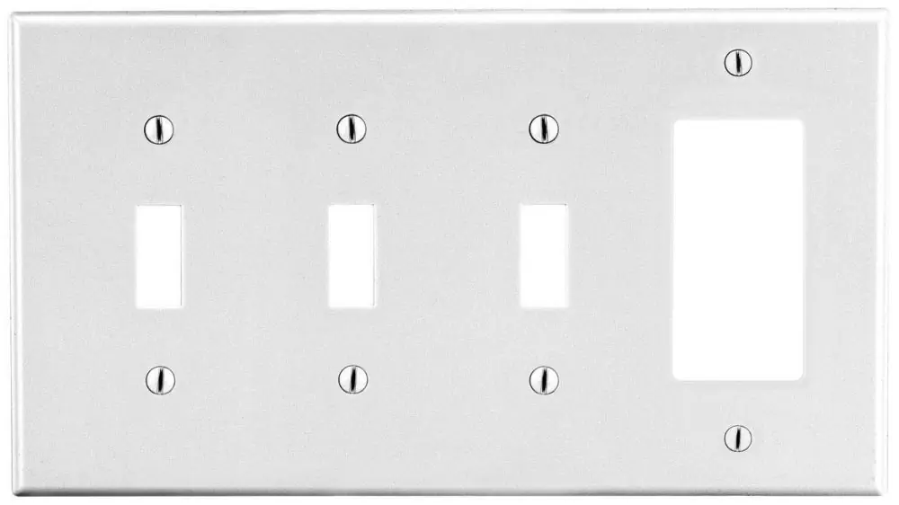 Hubbell P326W Wallplate Standard 4 Gangs 4.63 inches L x 8.31 inches W